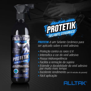 A imagem mostra o produto Protetik de embalagem azul.