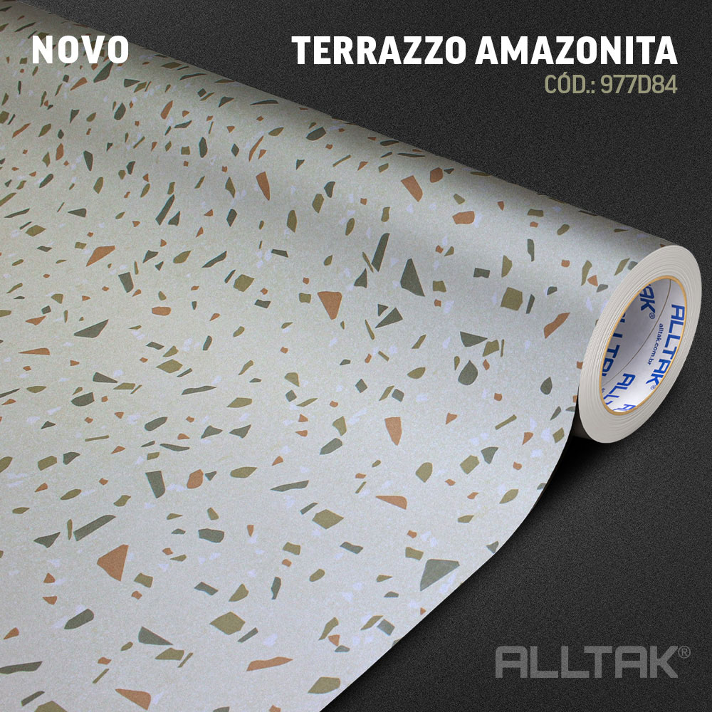 Alltak Decor Terrazzo Amazonita| Alltak Adesivos