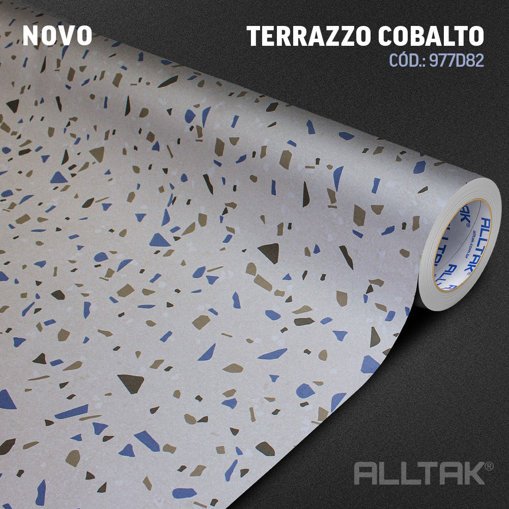 Alltak Decor Terrazzo Cobalto | Alltak Adesivos