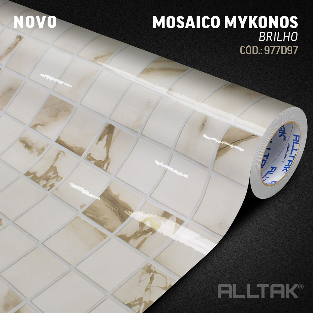 Mosaico Mykonos Brilho | Alltak Envelopamento Automotivo
