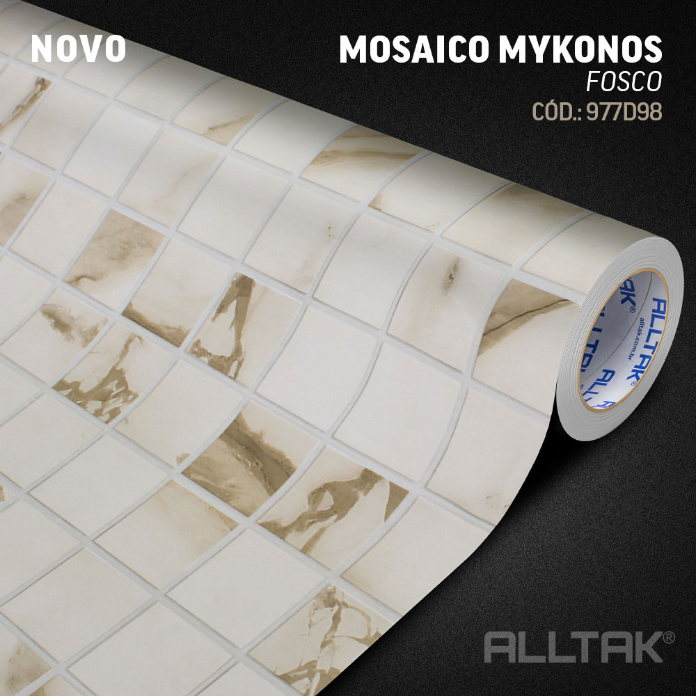 Mosaico Mykonos Fosco | Alltak Envelopamento Automotivo